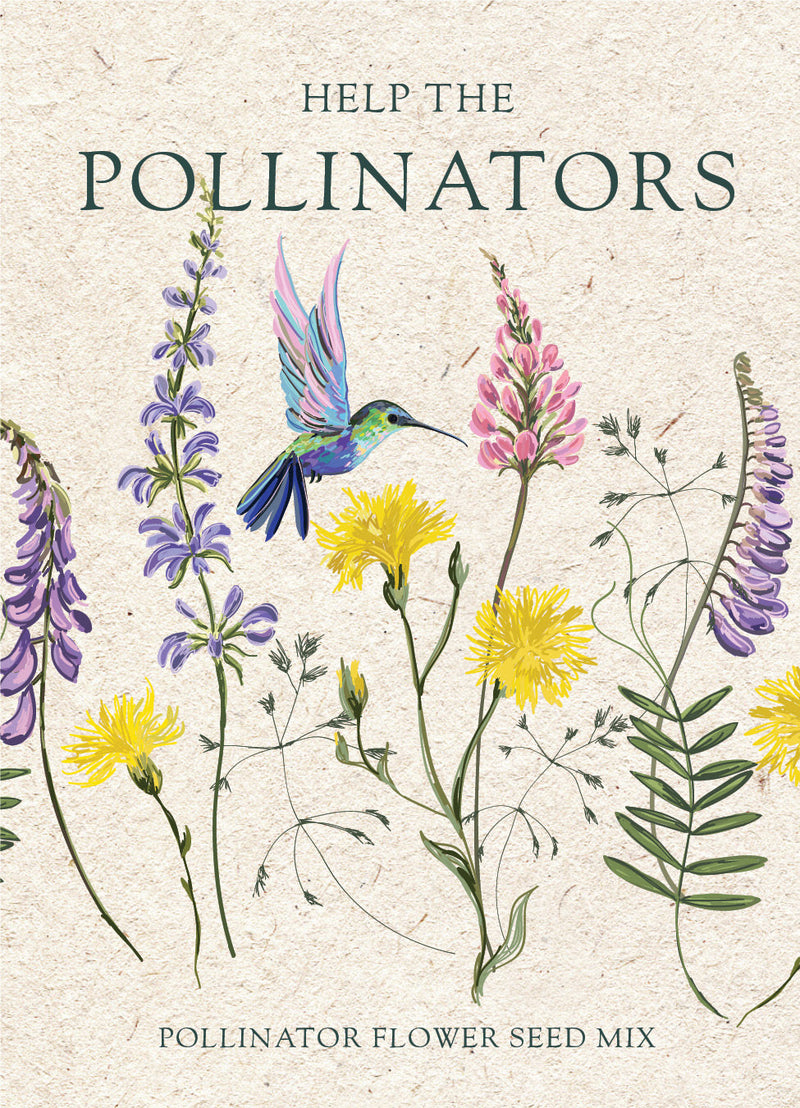 Help Pollinators Kraft Hummingbird - Pollinator Wildflower Seed
