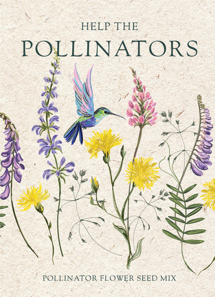 Help Pollinators Kraft Hummingbird - Pollinator Flower Seed Mix Packets - Bentley Seeds