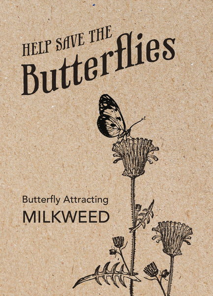 "Help Save the Butterflies" Milkweed Mix Seed Favor - Bentley Seeds