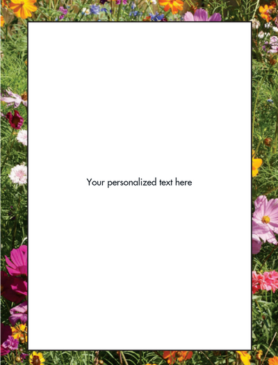 Floral border with a white center for text insertion