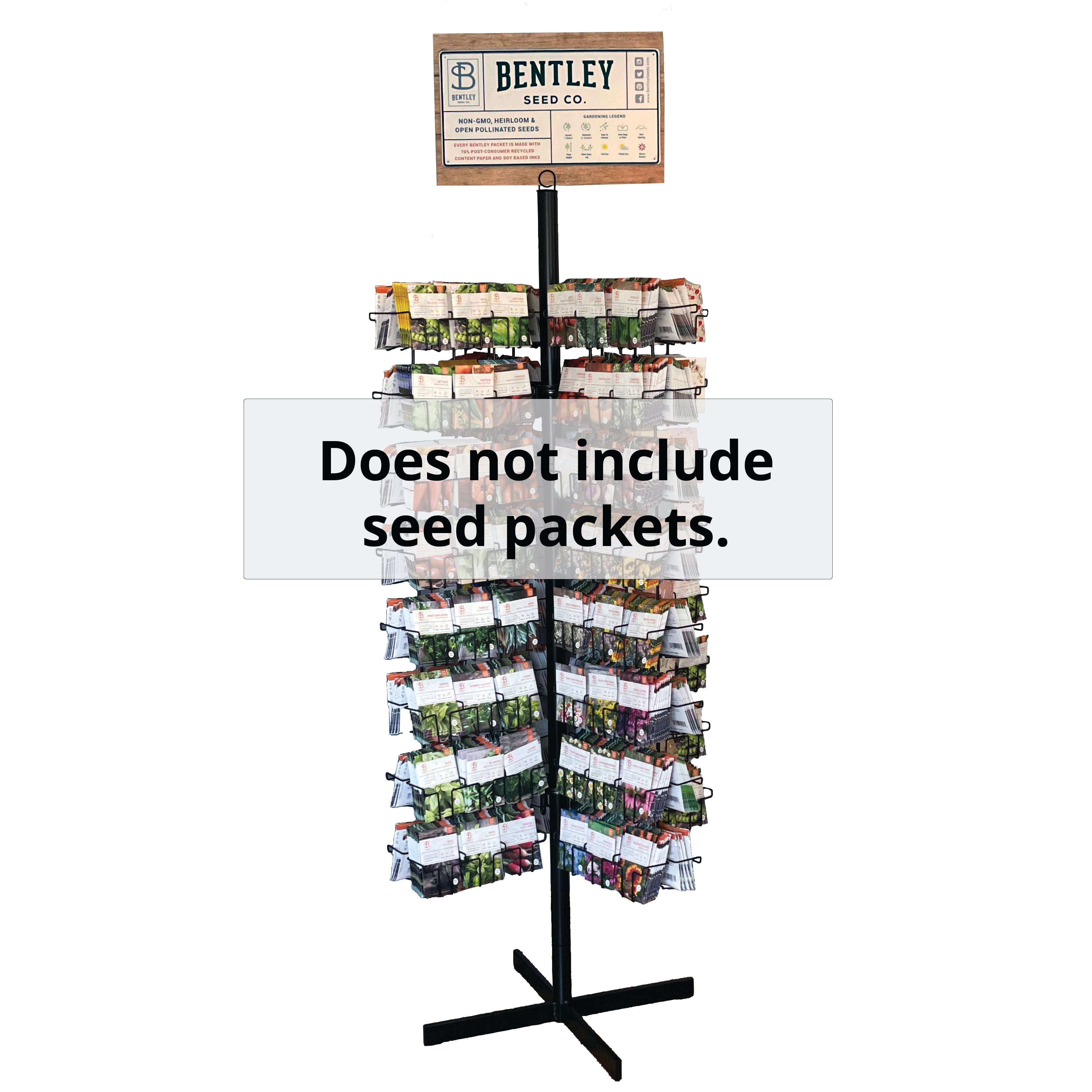 2000 Empty Wire Spinner Seed Packet Display | Bentley Seeds