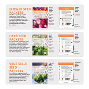 Bulk 2000 Piece Assorted Vegetable, Herb and Flower Seed Packets garden seeds