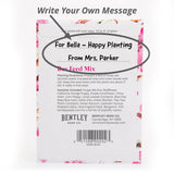 "Bee Feed Mix" Honey Bee Wildflower Seed Favor - Bentley Seeds - write a personalized message