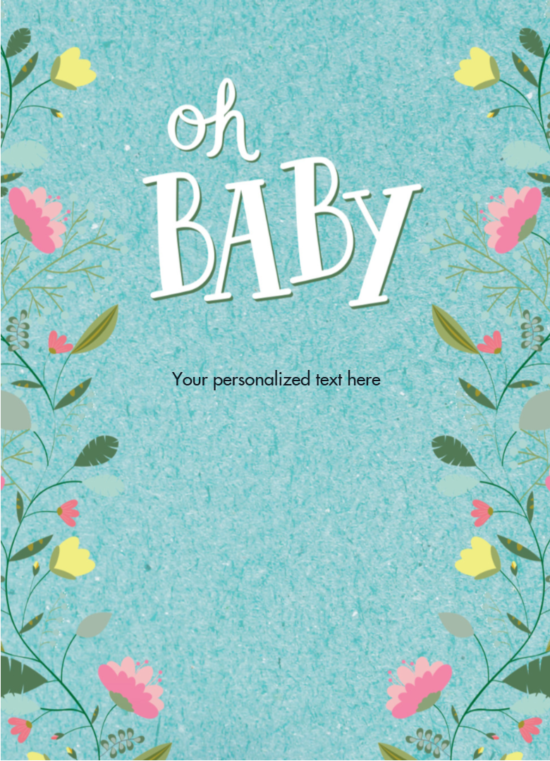 Personalized Seed Packets – Oh Baby Baby Shower Blue – Bouquet