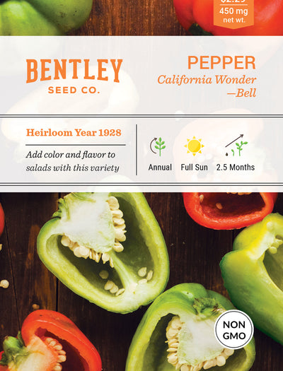 Pepper, California Wonder Seed Packets seed packet