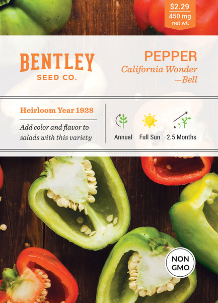 Pepper - California Wonder Seed - Bentley Seeds
