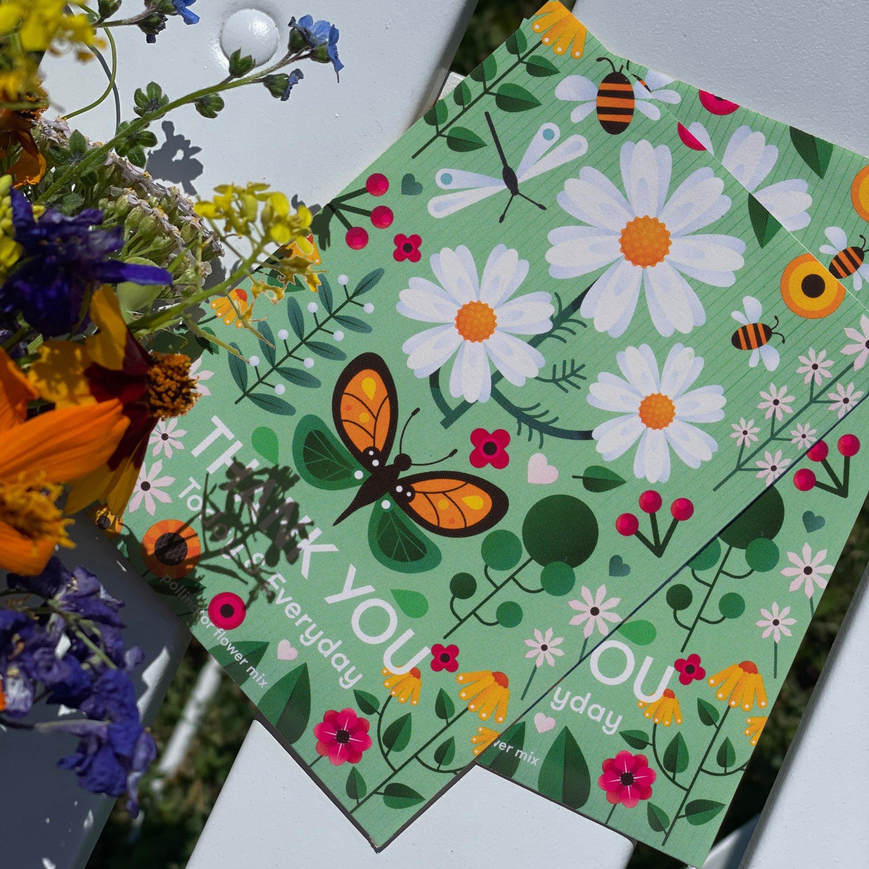 Thank You Today Everyday - Pollinator Flower Mix Seed Packets - Bentley Seeds