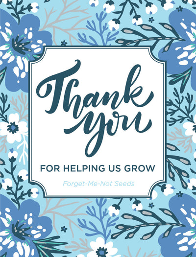 Help Us Grow Forget Me Not flower seeds