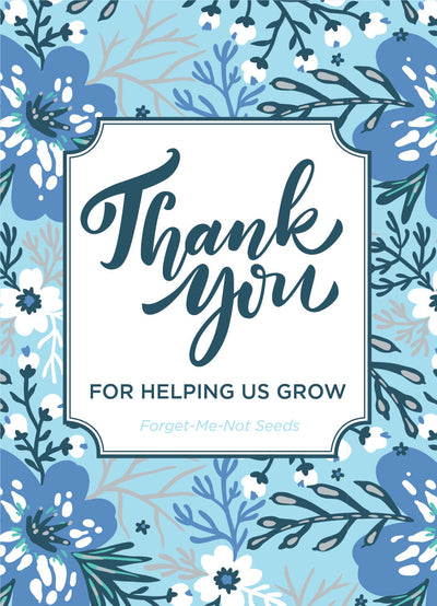 Help Us Grow Forget Me Not flower seeds