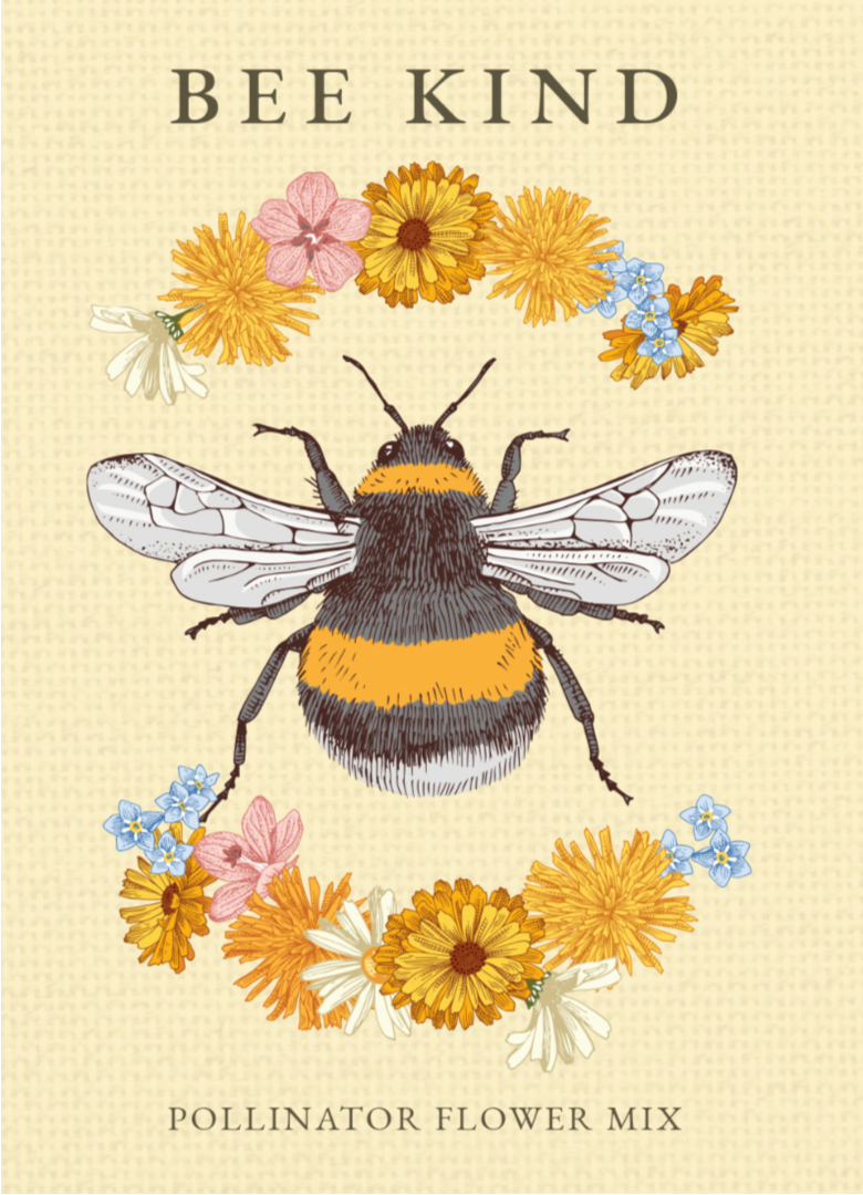 Personalized Seed Packets - Bee Kind – Pollinator Wildflower Mix Seed