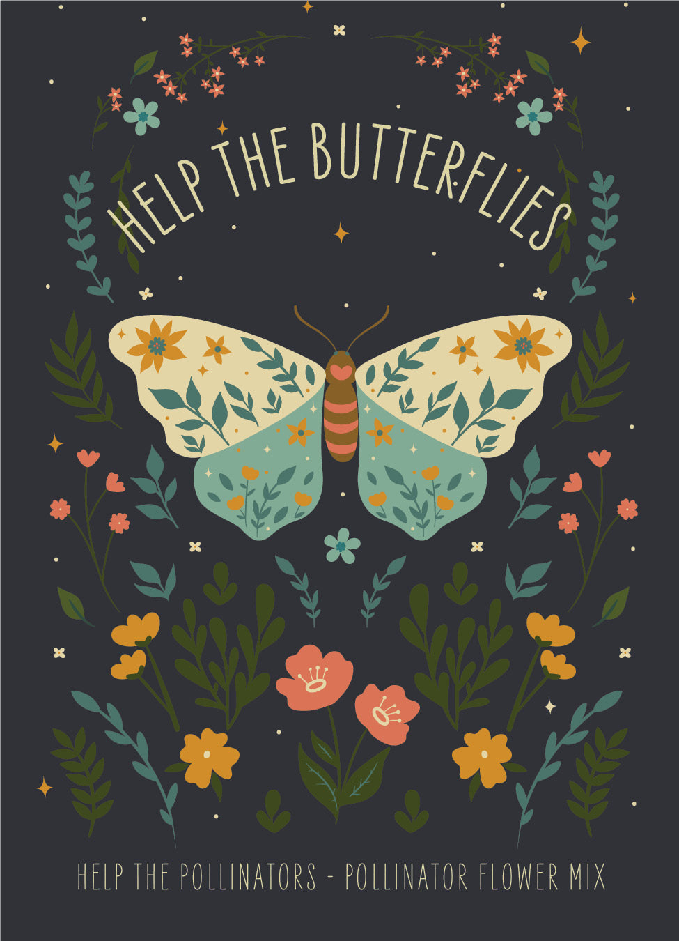 Help Butterflies Help Pollinators - Pollinator Flower Seed Mix Packets - Bentley Seeds