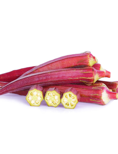 Okra, Red Burgundy seed packet