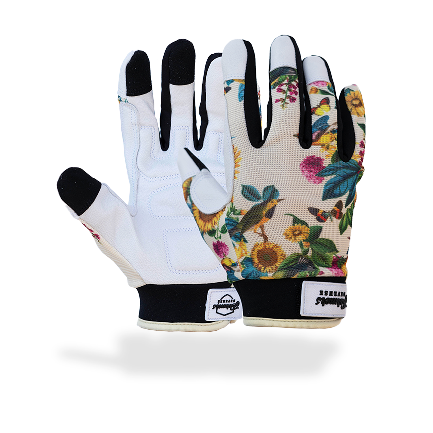 M Farmer's Defense Leather Gloves - Garden Flower 
