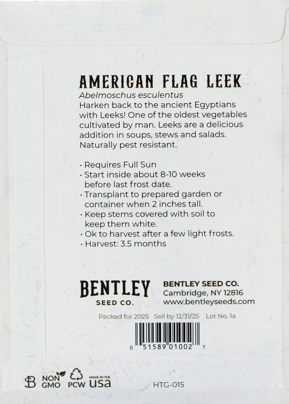 Leeks-American Flag 1870 | Bentley Seeds