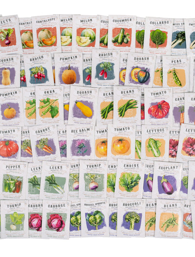 Collection of 500 piece heirloom seed packets.