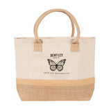 Bentley Seeds Help the Butterflies Monarch Butterfly Jute and Canvas Tote Bag