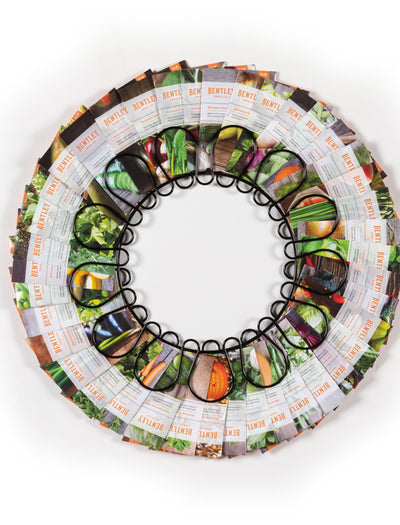 40 Piece Vegetable and Herb Seed Packet Wreath seed packet