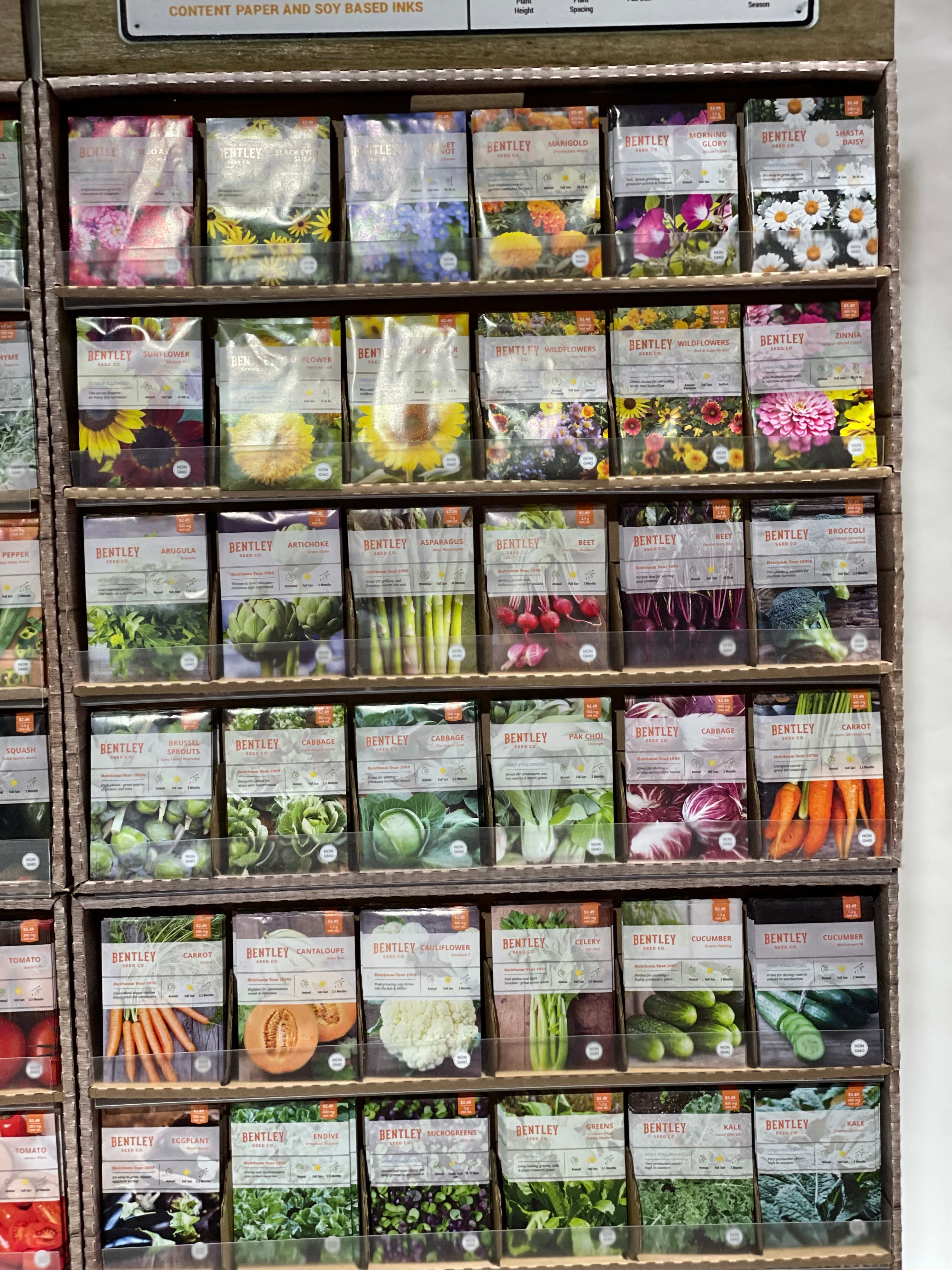 Retail Seed Display Rack with 1,000 Seed Packets | Bentley Seeds