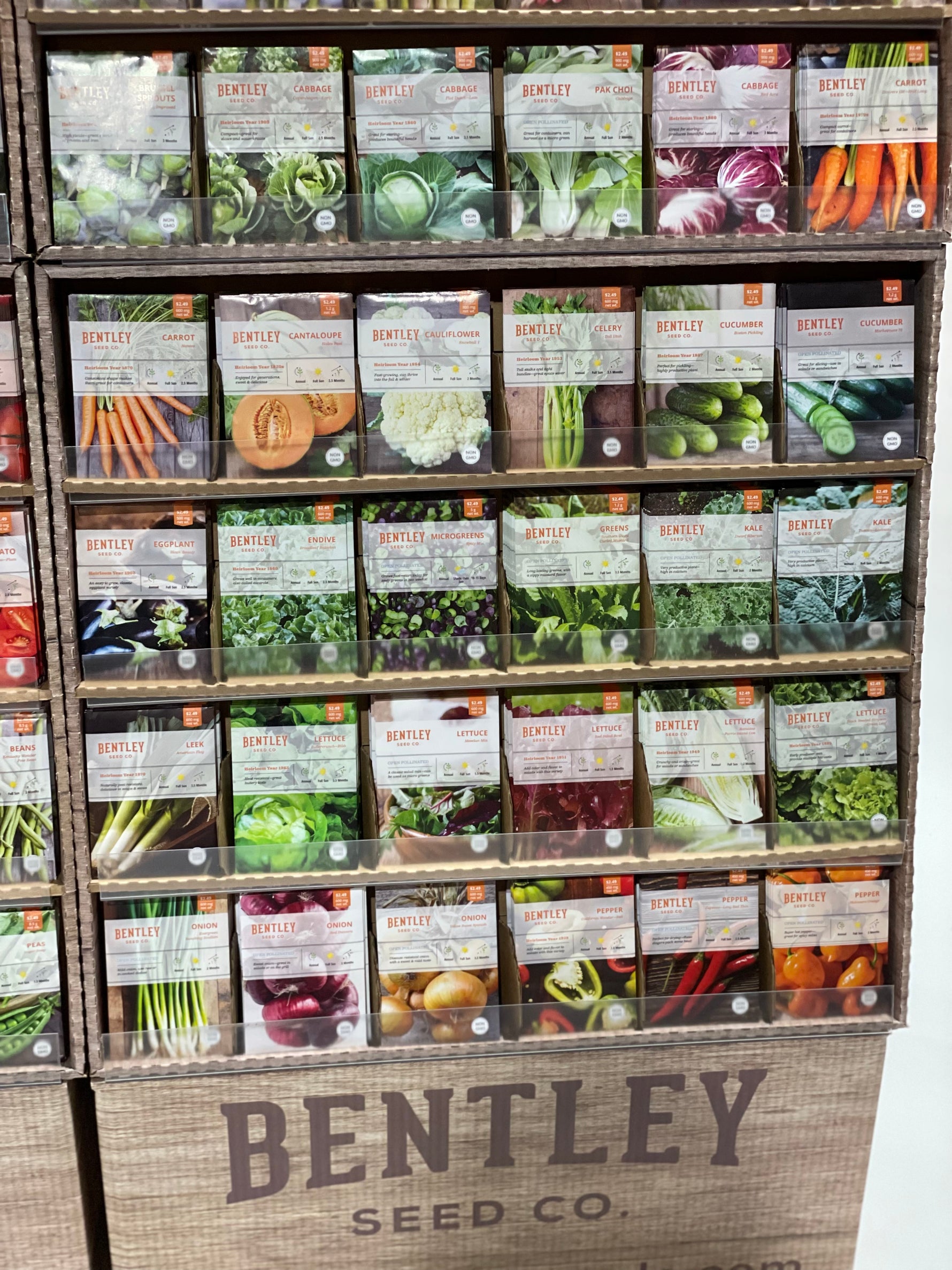 garden seed stores 1000 Piece Assorted Vegetable, Herb, Flower Seed Packet POS Corrugated Display – Bentley Seeds