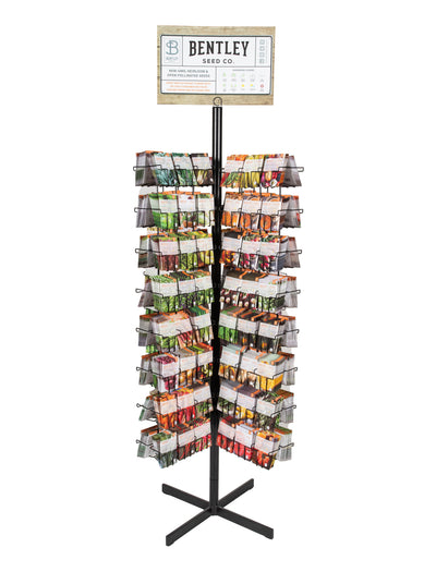 2000 Piece Vegetable and Herb Seed Packet Retail POS Spinning Metal Display garden seeds