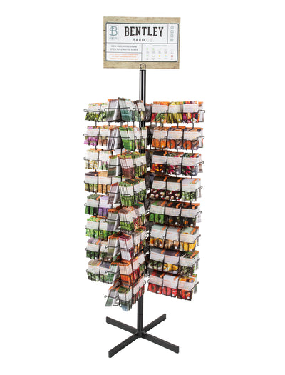 2000 Piece Assorted Southern Region Vegetable, Herb and Flower Seed Packet Retail POS Spinning Metal Display garden seeds