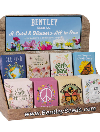 250 Piece Earth Day Favor Seed Packet Retail POS Corrugated Display seed packet