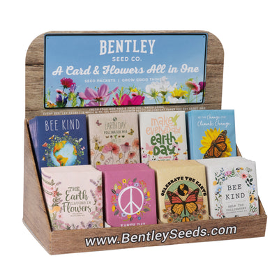 250 Piece Earth Day Favor Seed Packet Retail POS Corrugated Display seed packet