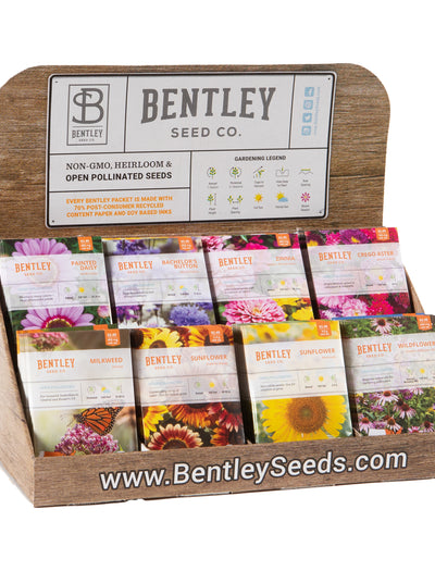 250 Piece Eastern Region Flower Seed Packet Retail POS Corrugated Display flower seeds
