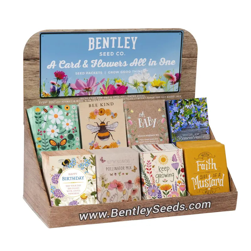 250 Piece Assorted Favor Seed Packet Retail POS Corrugated Display