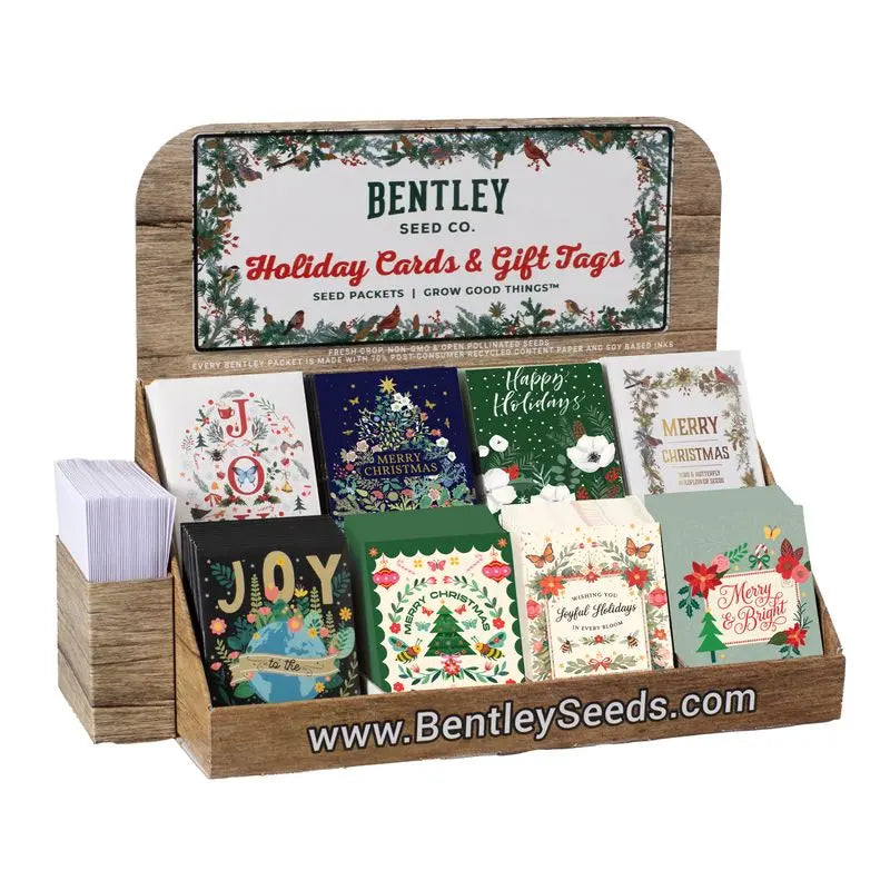 250 Piece Holiday Christmas Favor Seed Packet Retail POS Corrugated