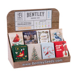 125 Piece Holiday Christmas Favor Seed Packet Retail POS Corrugated Display - Bentley Seed