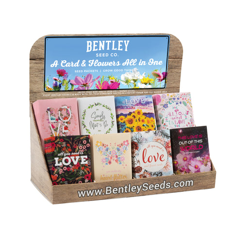 250 Piece Love Favor Seed Packet Retail POS Corrugated Display - Bentley Seed