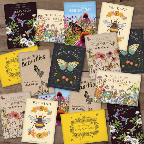 Bulk 250 Piece Pollinator Special Occasion Favor Seed Bulk Seed Packet ...