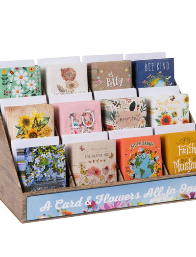 370 Piece Special Occasion Seed Packet Retail POS Corrugated Display and Envelopes garden seeds