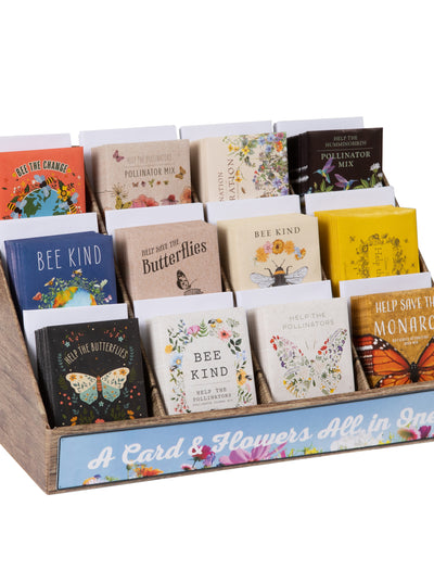 370 Piece Pollinator Special Occasion Seed Packet Retail POS Corrugated Display and Envelopes seed packet