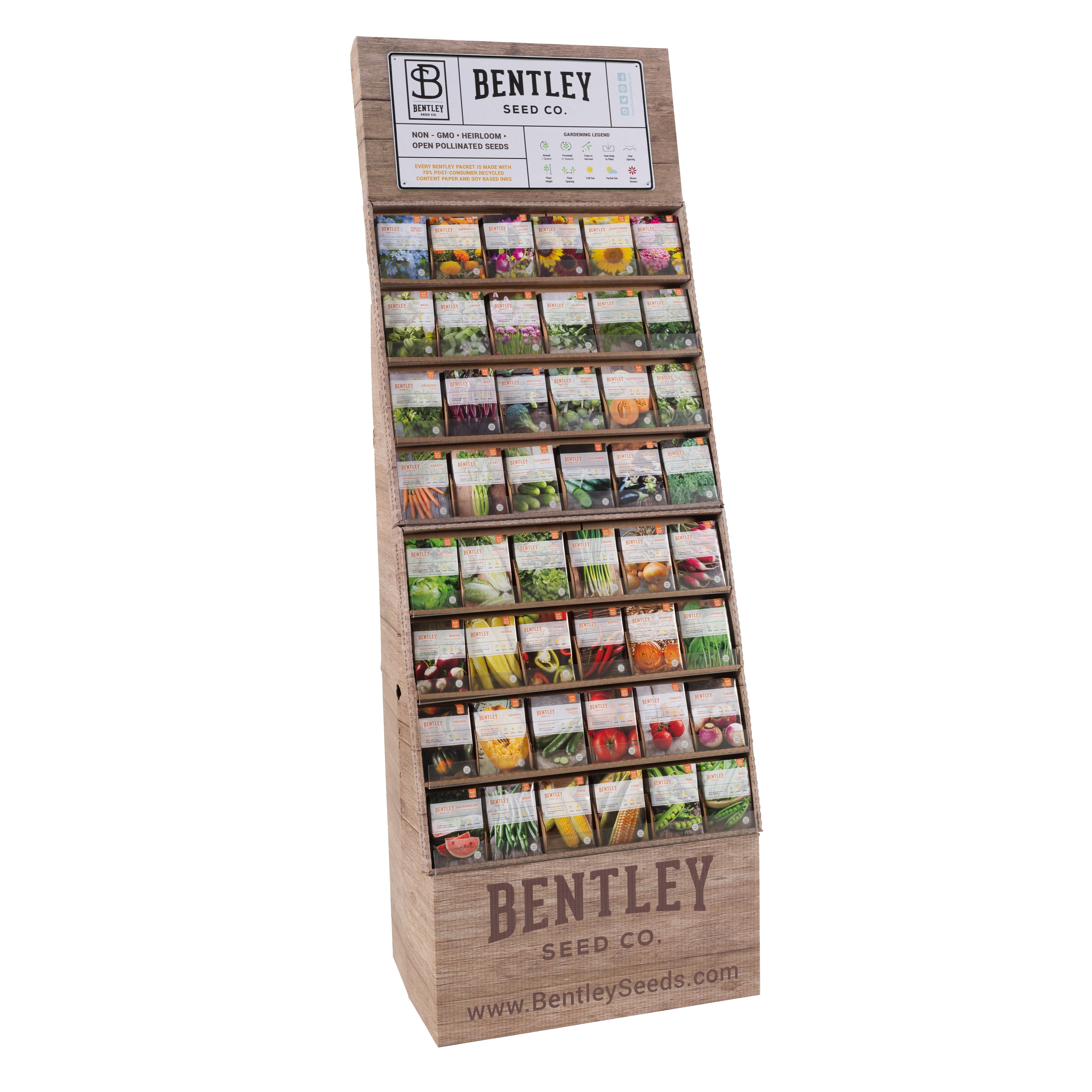 Retail Seed Display Rack with 500 Seed Packets | Bentley Seeds