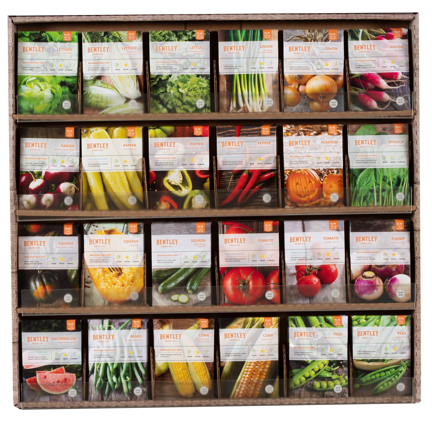 Retail Seed Display Rack with 500 Seed Packets | Bentley Seeds