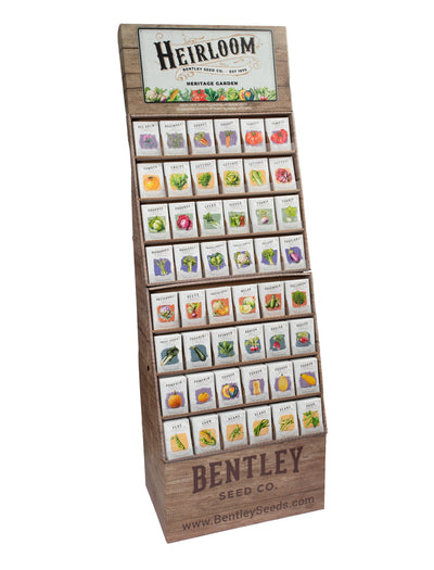 500 Piece Heritage Heirloom Vegetable and Herb Seed Packet Retail POS Corrugated Display – Flower Seed Packet