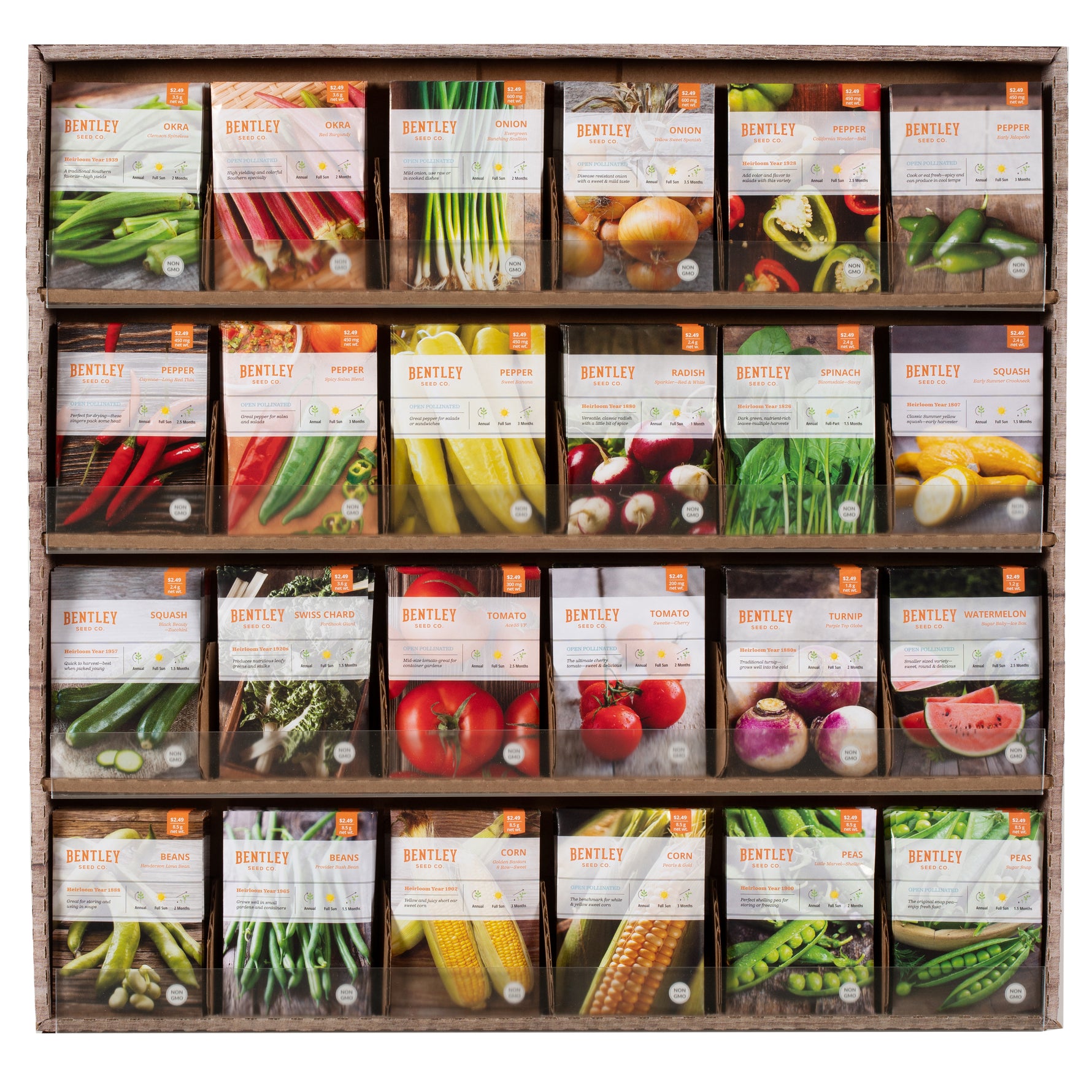 flower and vegetable seeds near me 500 Piece Assorted Southern Region Vegetable, Herb and Flower Seed Packet Retail POS Corrugated Display
