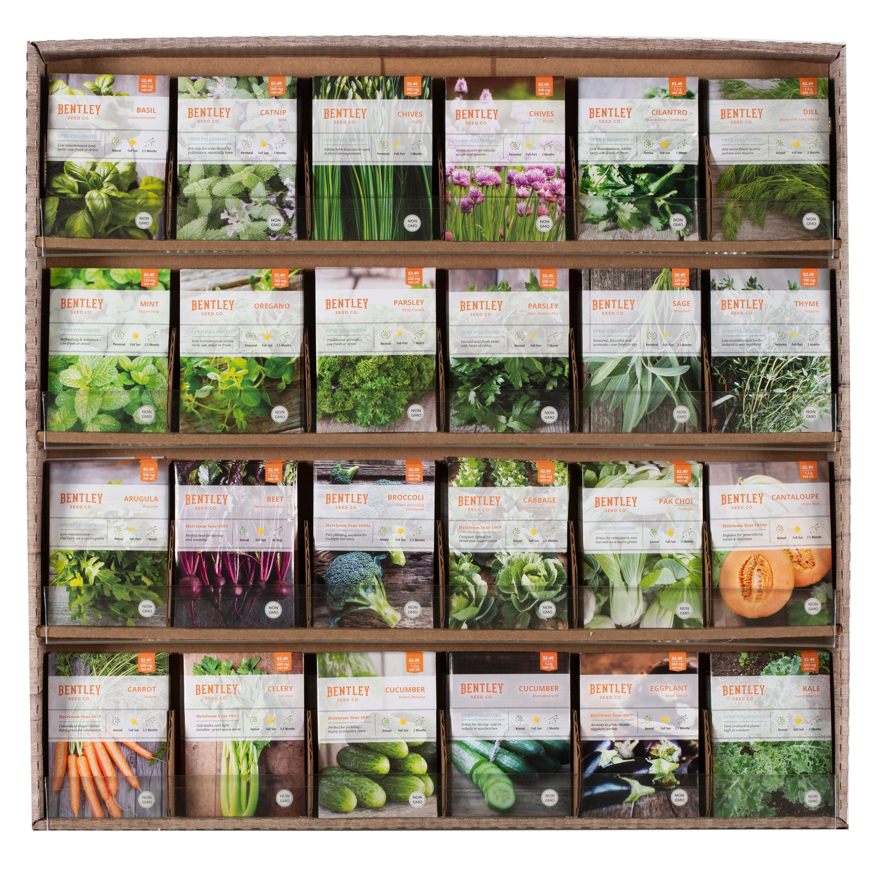 wholesale garden seeds Retail Seed Display Rack with 500 Seed Packets