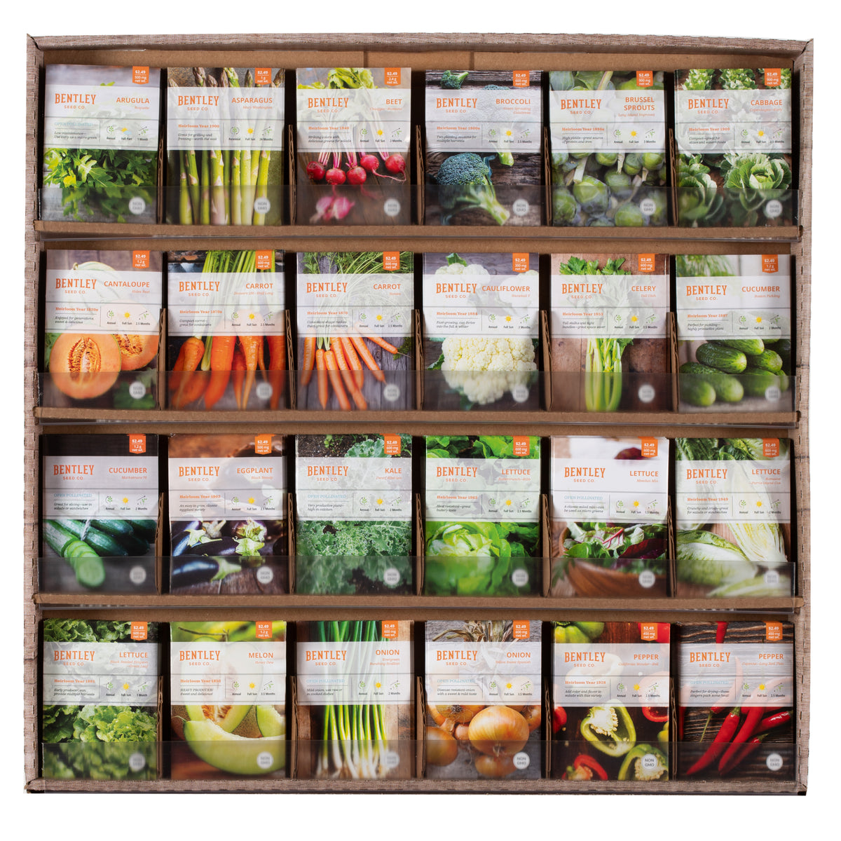 500 Piece Vegetable Seed Packet Retail POS Corrugated Display | Bentley ...