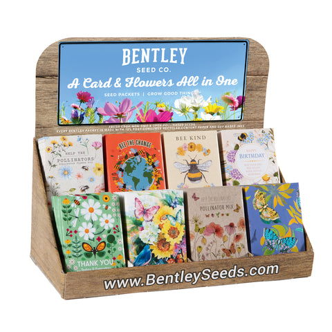 250 Piece Bee and Butterfly Favor Seed Packet Retail POS Corrugated Display