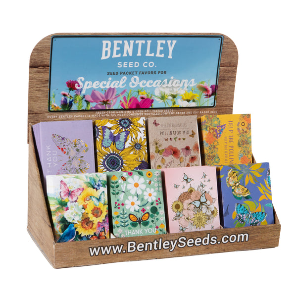 250 Piece Butterfly Favor Seed Packet Retail POS Corrugated Display