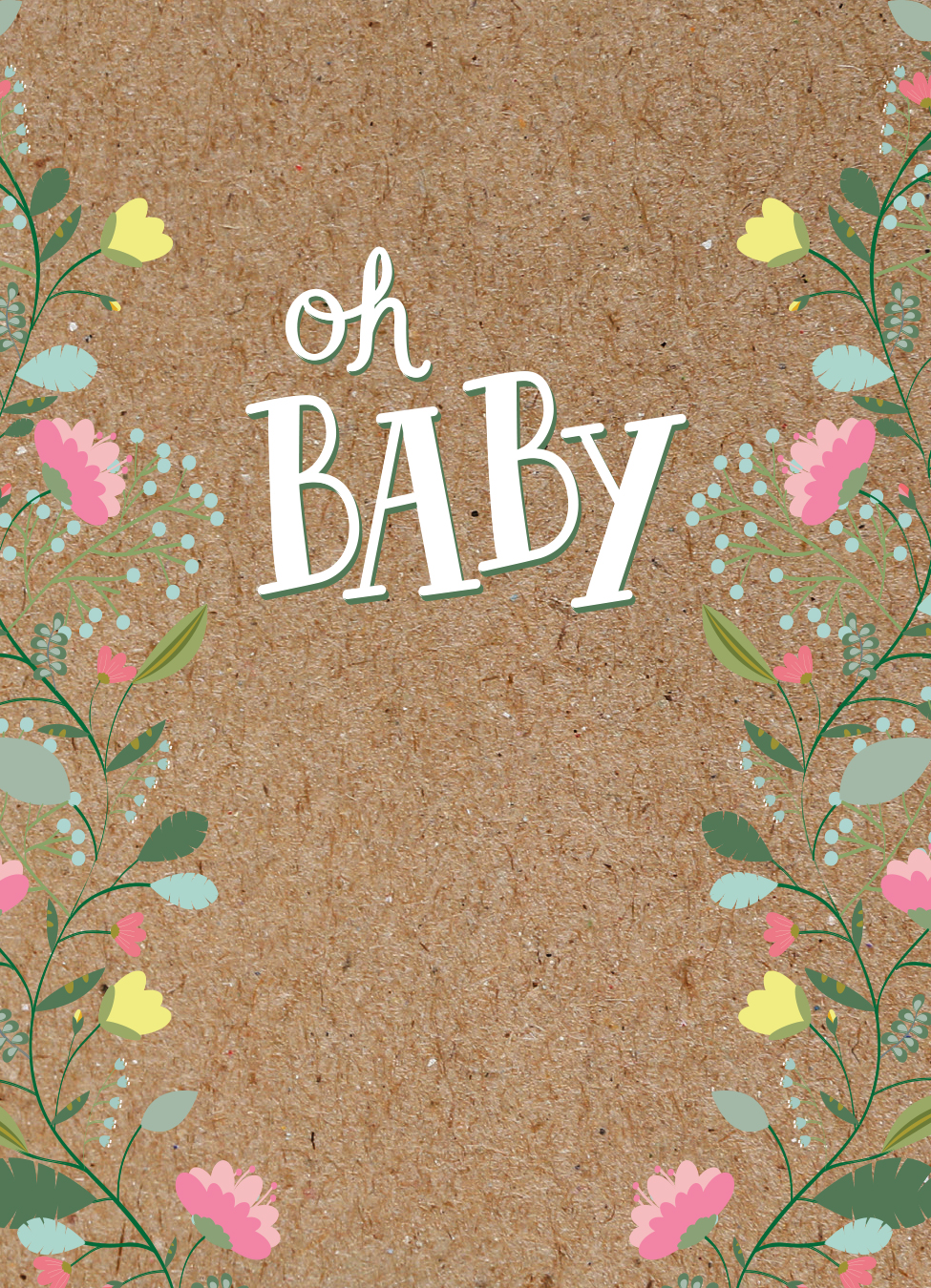 "Oh Baby - Baby Shower " Bouquet Flower Seed Packet Favor - Bentley Seeds