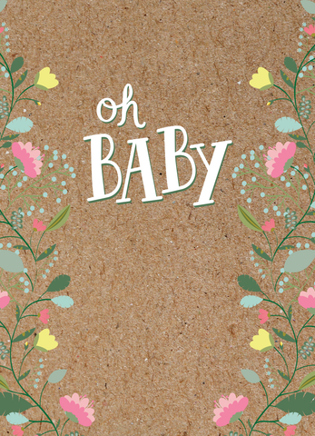 "Oh Baby - Baby Shower " Bouquet Flower Seed Packet Favor - Bentley Seeds