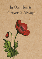 Custom Seed Packets - In Our Hearts Remembrance Memorial - Flanders Poppies - Bentley Seeds