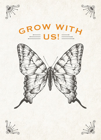 Grow With Us - Butterfly Wildflower Mix Seed Packets write your own personal message