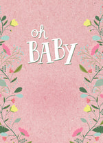 Custom Seed Packets: Oh Baby Bouquet Flower Seed Favor in Pink - Bentley Seeds