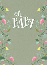 Custom Seed Packets: Oh Baby Bouquet Flower Seed Favor in Sage Green