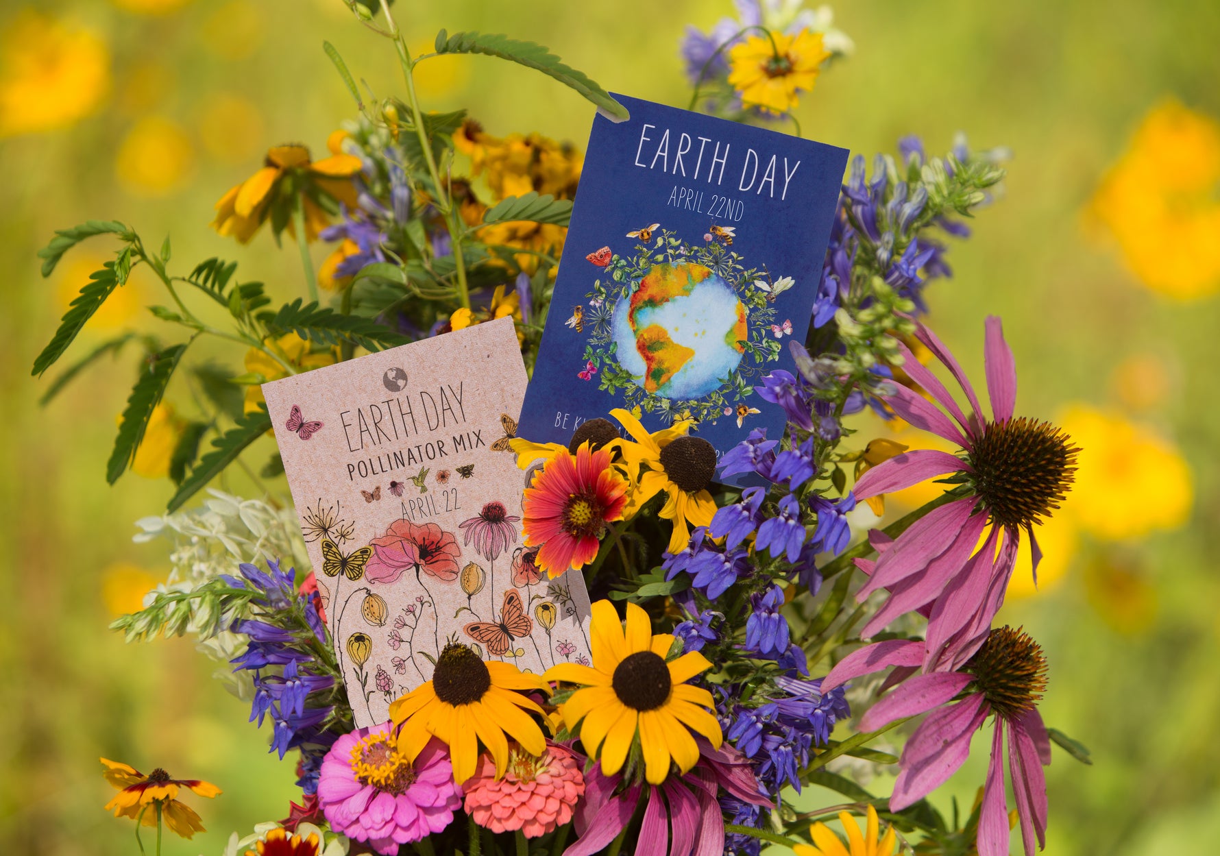 pollinator flower seeds Earth Day Planet Pollinator - Pollinator Flower Mix Seed Packets